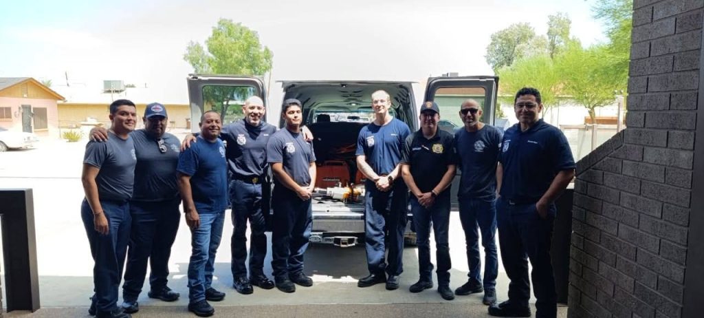 BOMBEROS DE PUERTO PEÑASCO SE CAPACITAN Y RECIBEN EQUIPO EN TOLLESON, ARIZONA, GRACIAS AL HERMANAMIENTO DE LA CIUDADES.